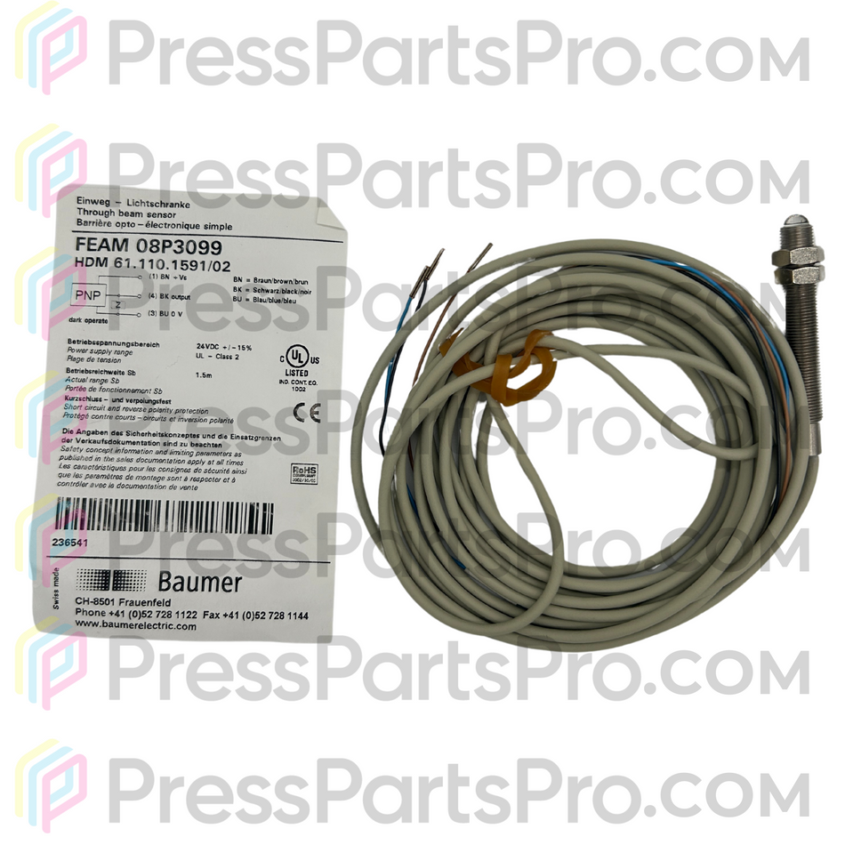 61.110.1591 / 61.110.1502 Sensor OPT BARR PROX for Heidelberg  - Original Part