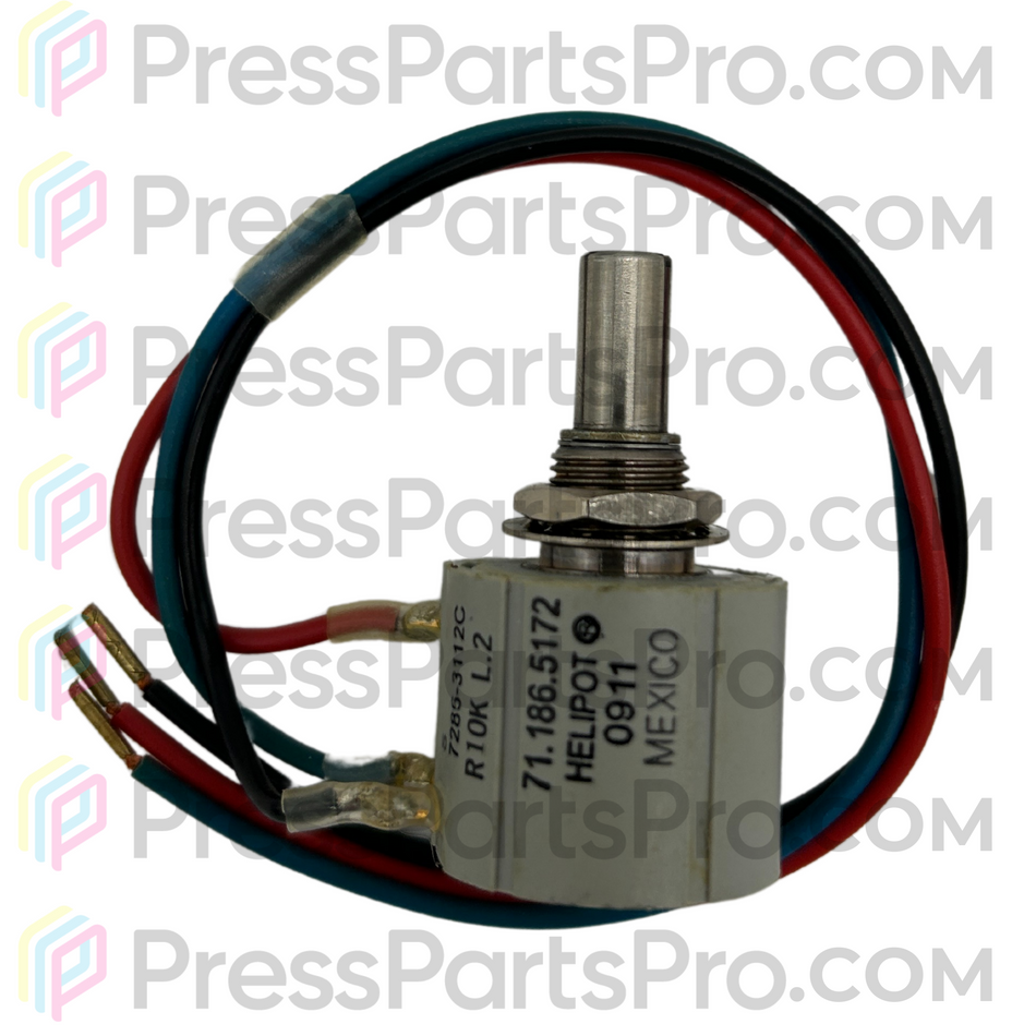 71.186.5172 Potentiometer Switch Rotary  for Heidelberg MO, GTO52, PM74, SM74, SM102 - Original Part